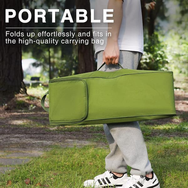 MoNiBloom Lit de camping portatif pliant avec lit et sac de transport