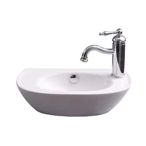 Nimah Wall-Mount Sink in White