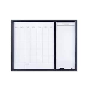 24 x 19-in Black Framed White Board Calendar and to-Do Combo