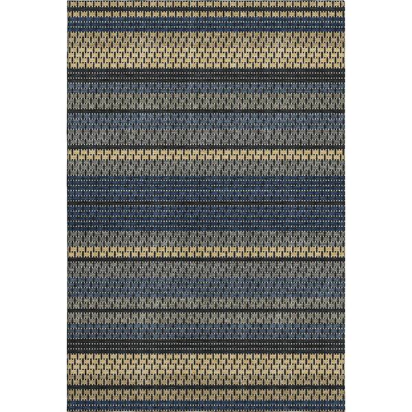 Mayfield Premium Machine Washable Abstract AMF2427 Navy 10 ft. x 14 ft. Area Rug