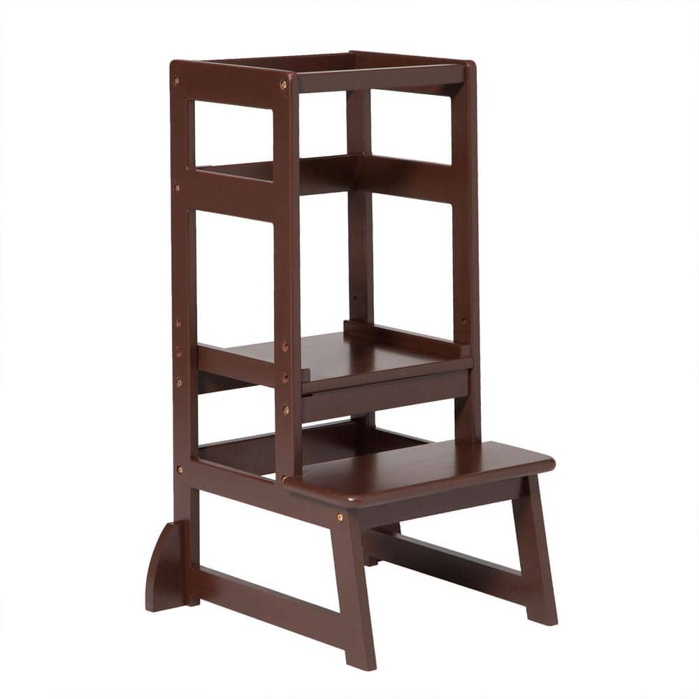 SDADI LT05E Mother s Helper Adjustable Height Kids Kitchen Step Stool Espresso