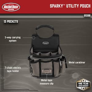 Sparky 9 in. Utility Tool Belt Pouch with Adjustable Tool Belt