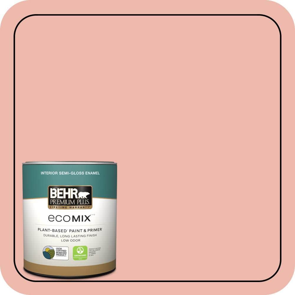 1 qt. #M170-3 Carnation Coral Semi-Gloss Enamel EcoMix Plant-Based Interior Paint & Primer price history on PriceWatchPro