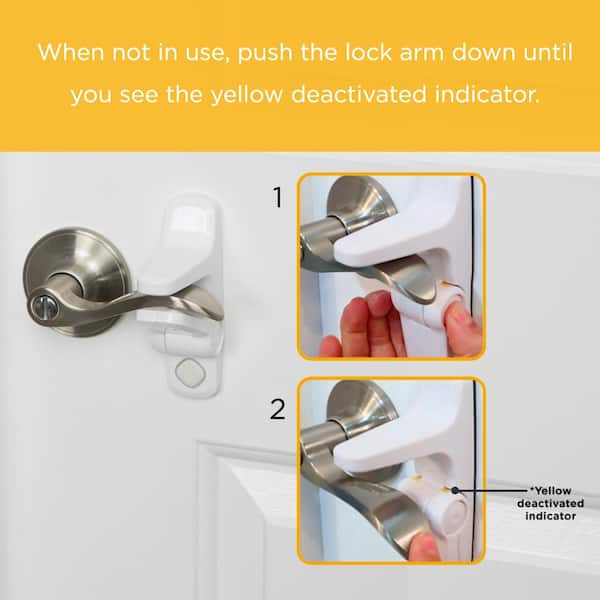 Dreambaby Child Safety Lever Door Lock - White Plastic, Fits Most Lever Door  Handles, Easy Installation, Prevents Children from Opening Doors in the  Child Safety Accessories department at