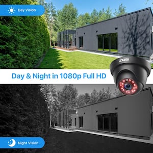 8 Channel Full HD 1080p Outdoor Security Camera System with 8 Wired Dome Cameras(No Hard Drive)