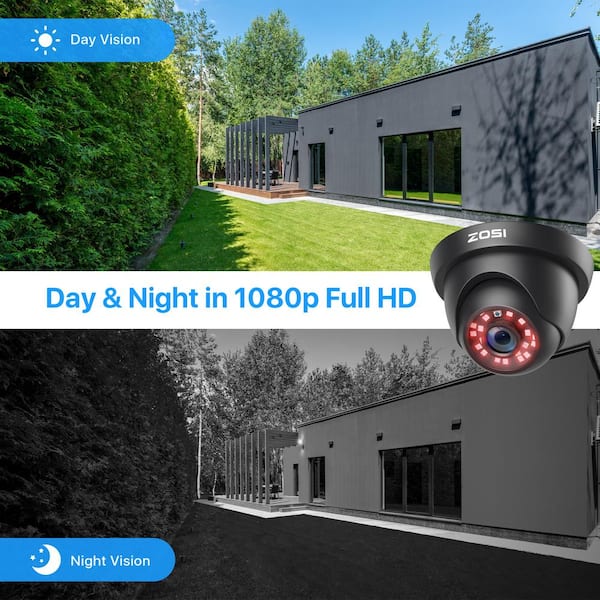 8-Channel 1080p 1TB Hard Drive DVR Security Camera System with 8-Wired Dome Cameras