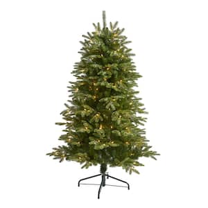5 ft. Pre-Lit Snowed Grand Teton Artificial Christmas Tree with 150 Clear Lights