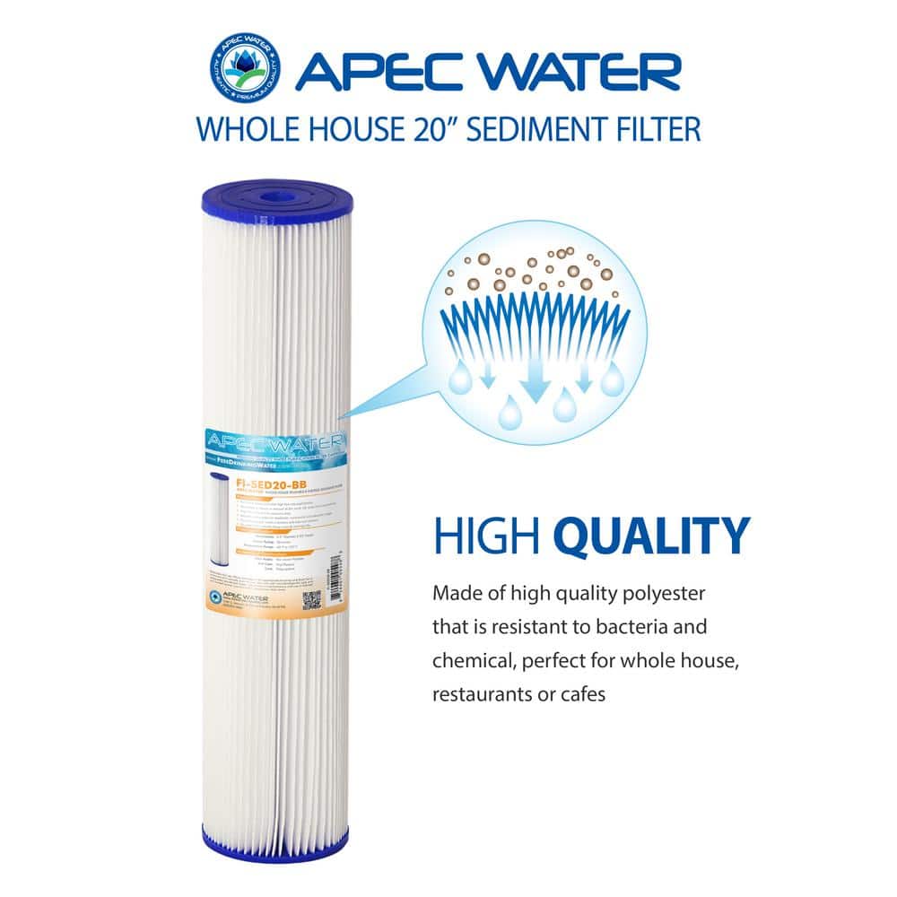 APEC 20" Blue Whole House Sediment Water Filtration System