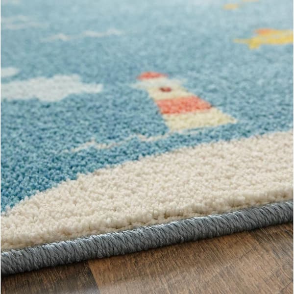 Mohawk Area Rugs Veranda Bath Rug Teal 1'8 x 2'6 Set Rug Y2937