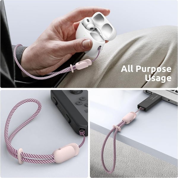 OBJLGEV 2 Pack Phone Lanyard Wrist Strap Anti Theft Charm 2-Color