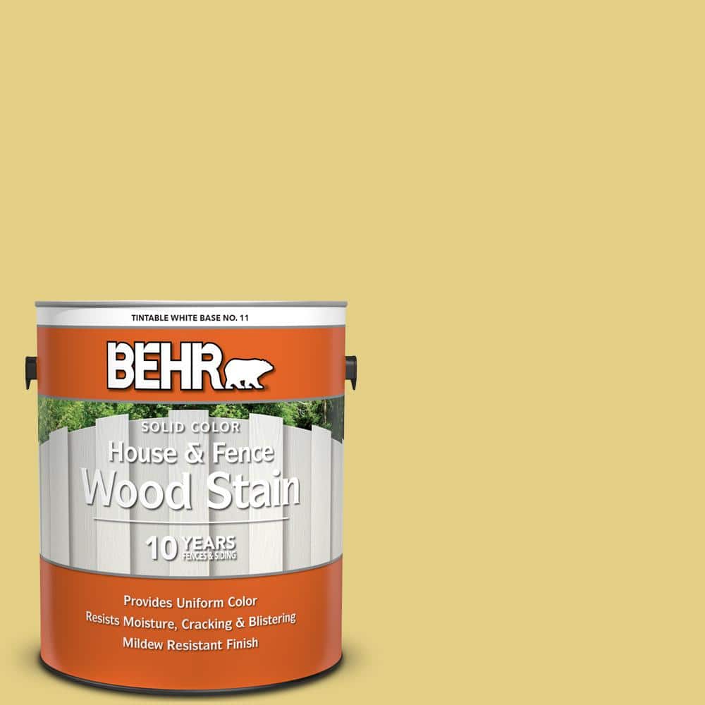 1 gal. #P330-4 Starfruit Solid Color House and Fence Exterior Wood Stain