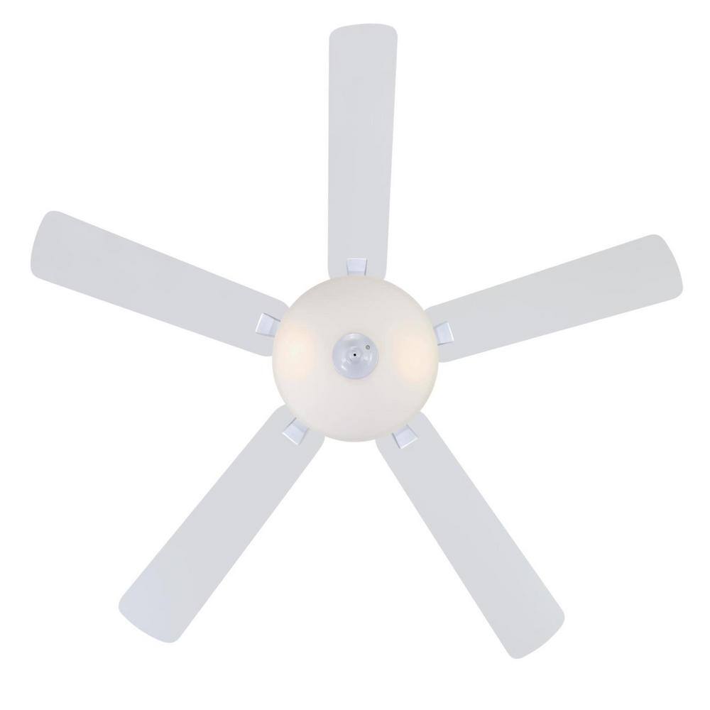Albert 52'' White LED Ceiling Fan with Frosted Glass Light