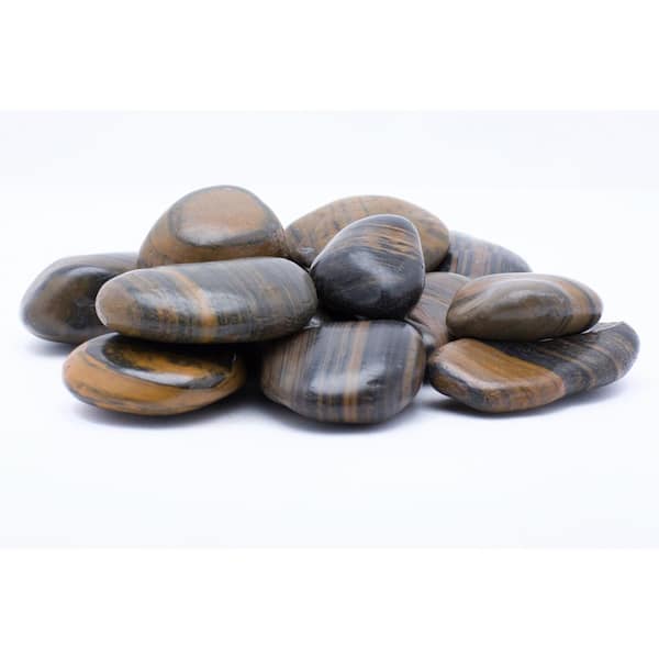 Rain Forest 1 in. to 2 in. 2200 lb. Medium Striped Grade A Polished Pebbles