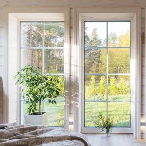 36 in. x 48 in. Right-Handed, Low-E, Triple-Pane, Replacement, Vinyl Window with Hardware Tilt & Turn Included, Wht/Blk
