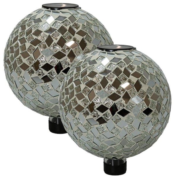 Sunnydaze 11 in. H Mosaic Gazing Globe Stand ZIB-5681 - The Home Depot