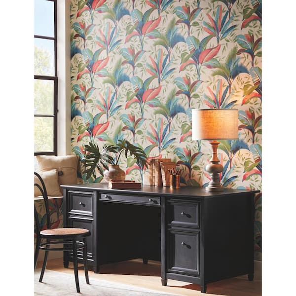 Summerhouse Savanna Multi-Colored Matte Pre-pasted Paper Wallpaper 60.75 sq. ft