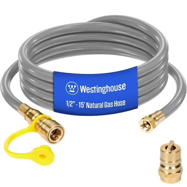 Westinghouse 15-Foot Natural Gas Hose with Adapter, 1/2-Inch Diameter, For Tri Fuel Generators