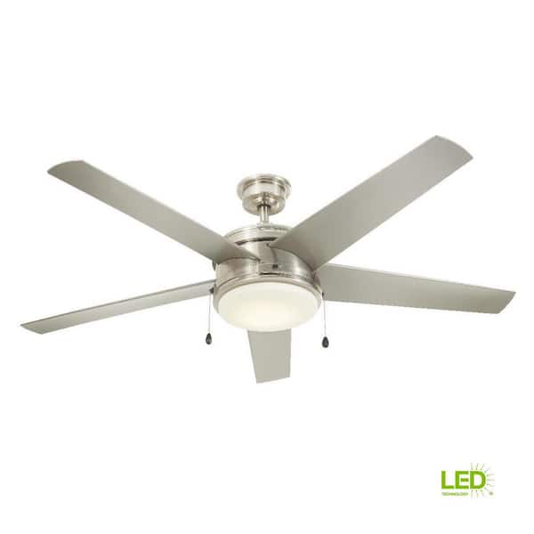 LED Brushed Nickel Ceiling Fan for sale online Home Decorators Collection Portwood 60 In 