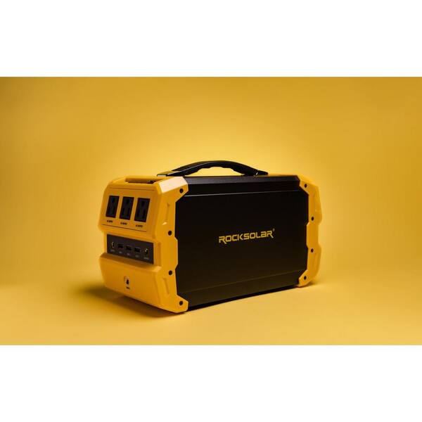 ROCKSOLAR Nomad 400-Watt Powe Station Plus 100-Watt Foldable Solar Panel Solar Generator Kit
