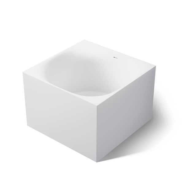 KOHLER Stillness 46 in. x 46 in. Soaking Bathtub with Center Drain in White