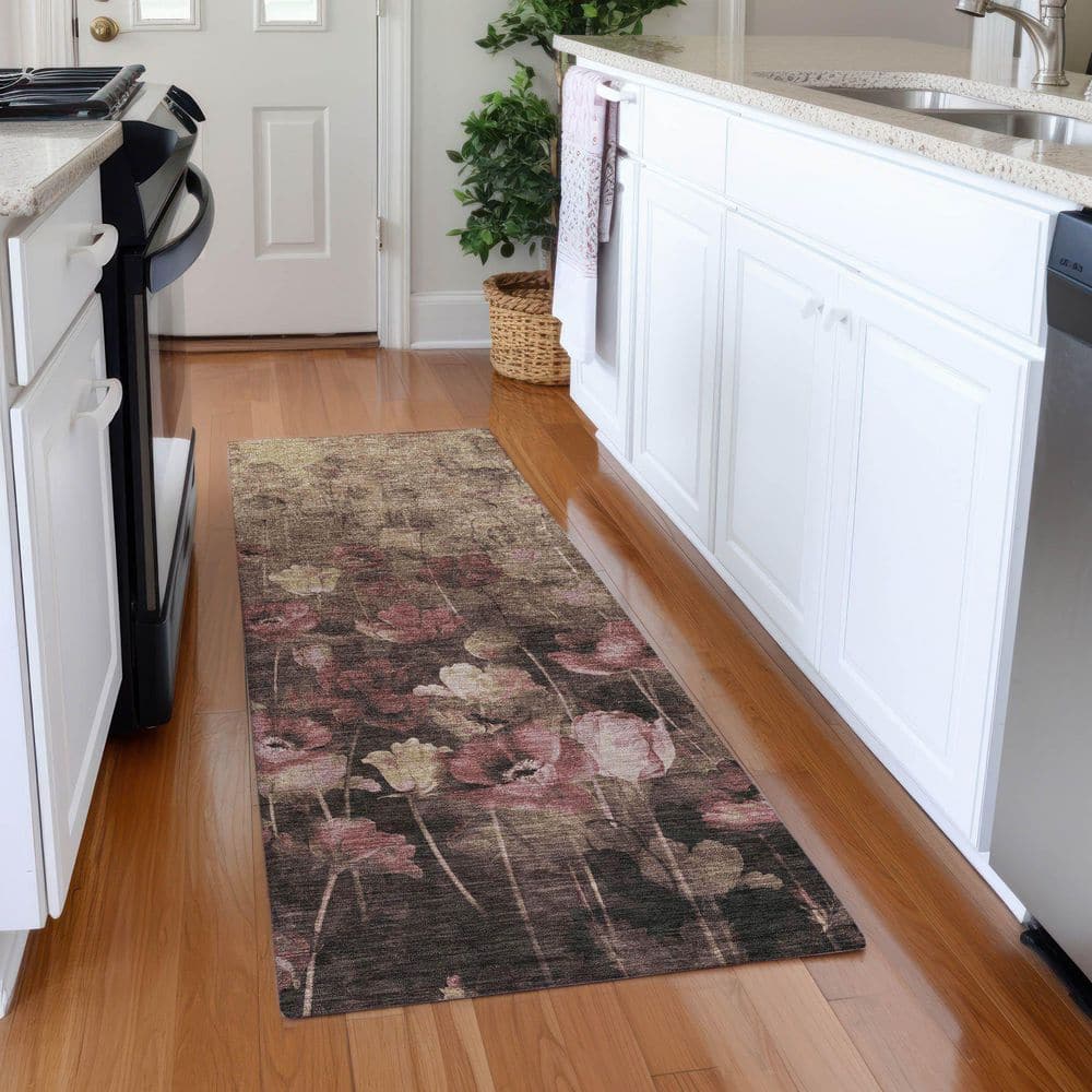 Mayfield Premium Machine Washable Abstract AMF992 Taupe 2 ft. 3 in. x 7 ft. 6 in. Runner Rug price history on PriceWatchPro
