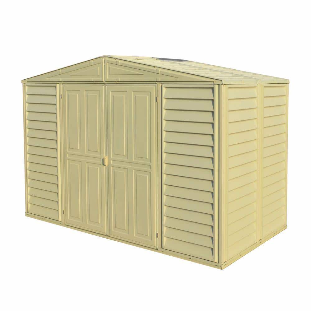 Woodbridge 10.5 ft. x 5 ft. Plastic Vinyl Shed with Foundation