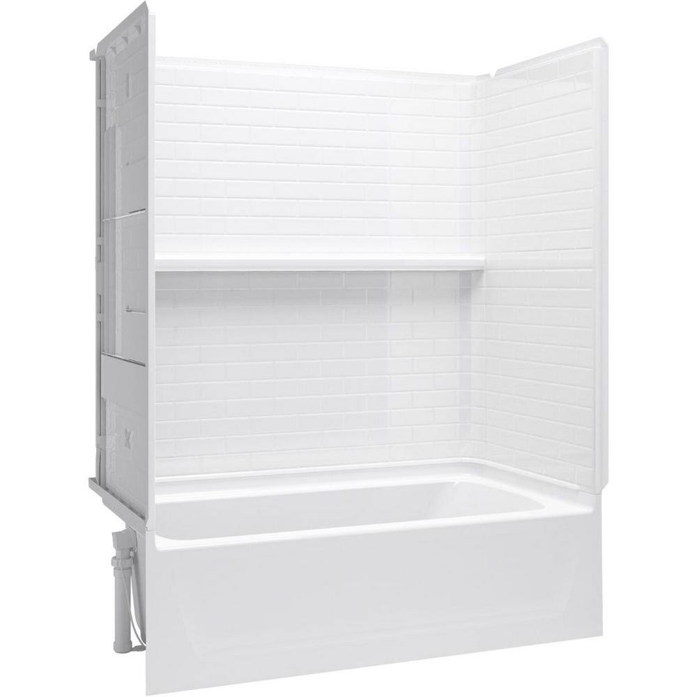 Sterling Traverse 60 in. x 30 in. x 75 in. 4Piece Vikrell Bath and