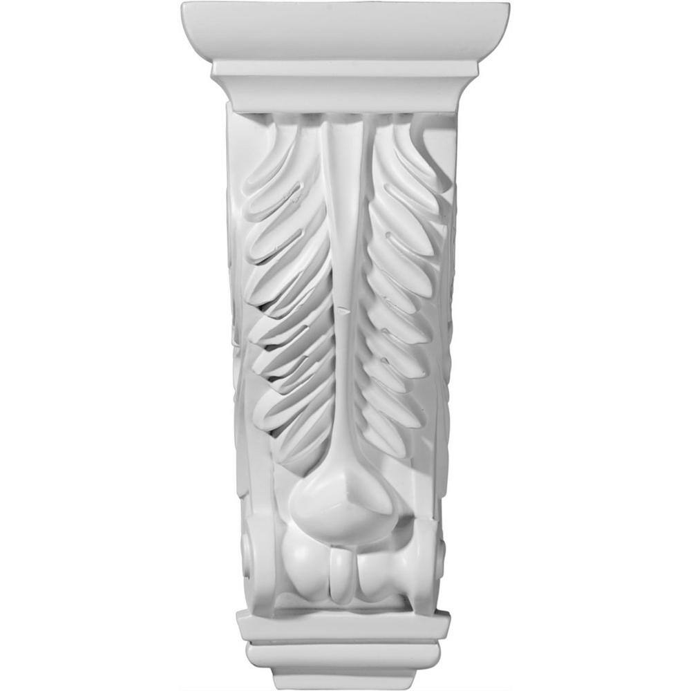White Primed Polyurethane Acanthus Leaf Decorative Corbel