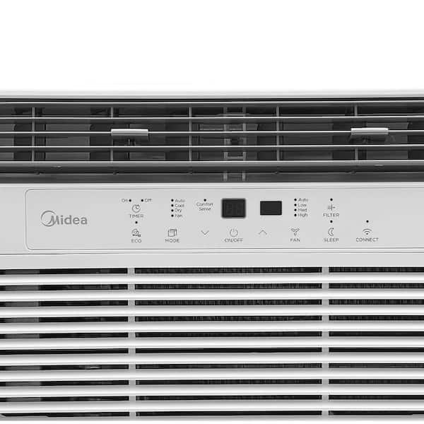 Midea 8,000 BTU 115V Window Air Conditioner Cools 350 Sq. Ft. with Wi-Fi and ENERGY STAR in White