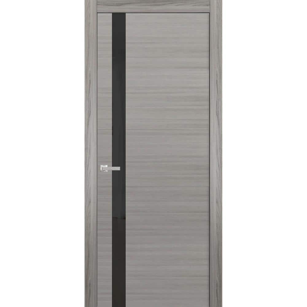 40 28 in. x 80 in. Right-Hand/Inswing Solid Frosted Glass Gray Ash Single Prehung Interior Door with Hardware price history on PriceWatchPro