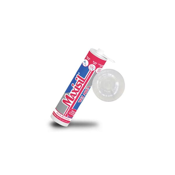 Glass Warehouse Maxisil 10.5 oz. Clear Standard Tube Kitchen and Bath Silicone Sealant Tube (each)