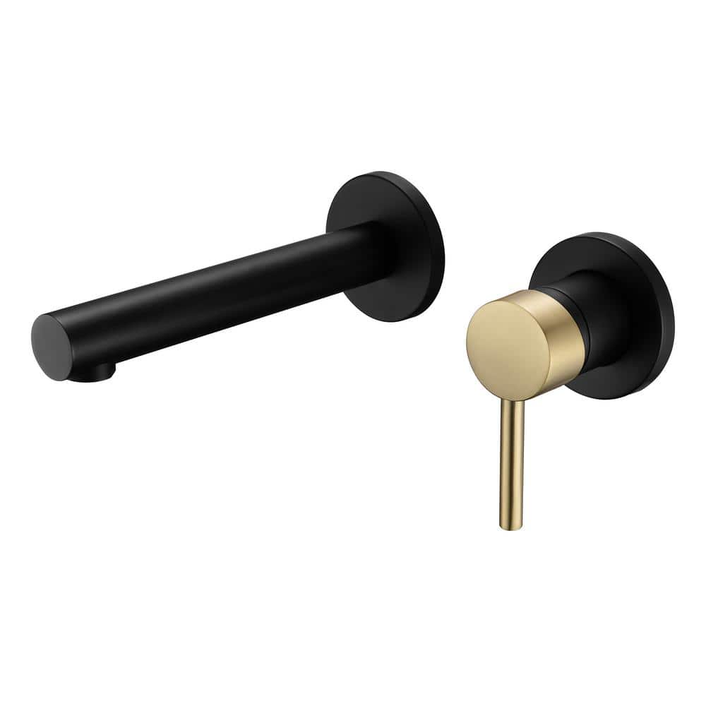 SUMERAIN Modern Single-Handle Wall Mounted Bathroom Faucet with Rough ...