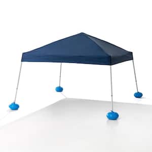 Navy 10 ft. x 10 ft. Steel and Aluminum Frame Floating Tent Pool Pop Up Gazebo with Fabric Canopy