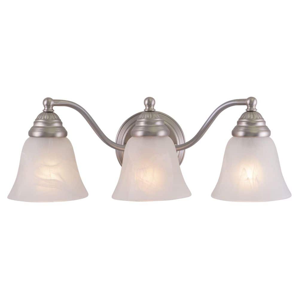 Standford 19 in. W 3-Light Brushed Nickel Vanity Light Fixture Traditional White Alabaster Glass Bathroom Wall Lighting price history on PriceWatchPro