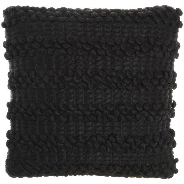 Mina Victory Lifestyles Black 17 in. x 17 in. Throw Pillow