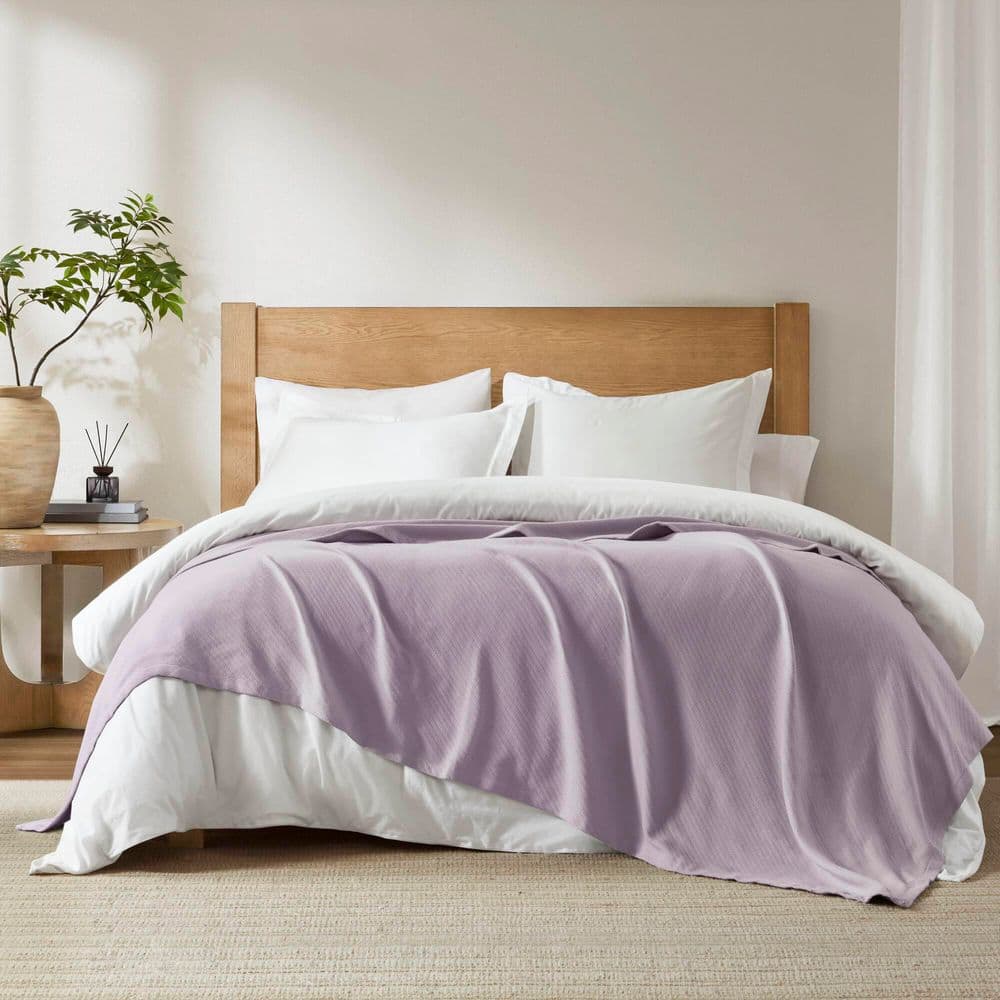 Madison Park Lilac Liquid Cotton Twin Blanket MP51N-6025 - The