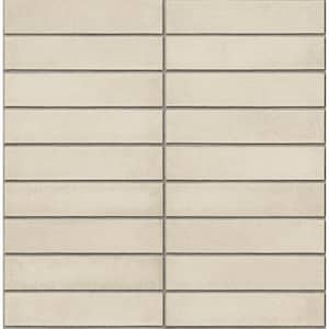 Midcentury Modern Bone Brick Paper Strippable Roll (Covers 56.4 sq. ft.)