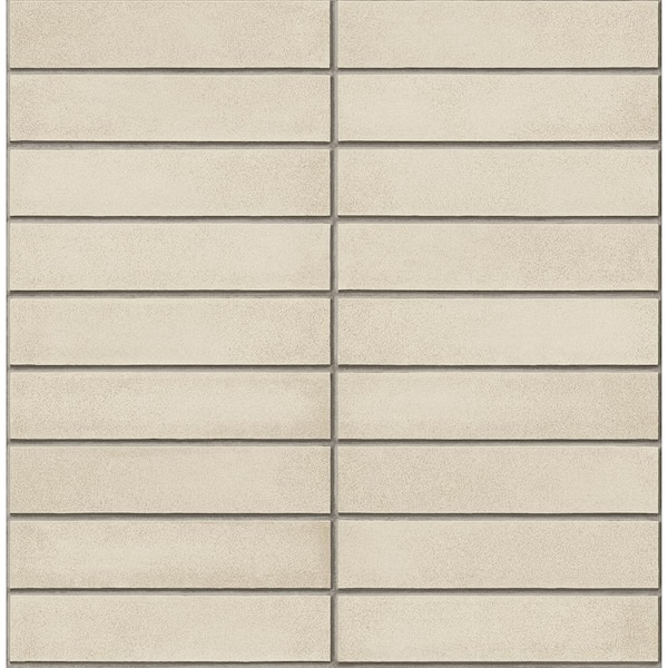 Midcentury Modern Bone Brick Bone Wallpaper Sample