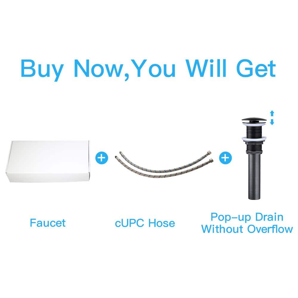 Oil Rubbed Bronze Waterfall Vessel Bathroom Faucet with Pop-Up Drain