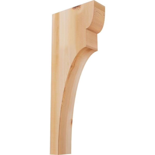 Ekena Millwork 3-1/2 in. x 10 in. x 26 in. Western Red Cedar Yorktown Smooth Corbel