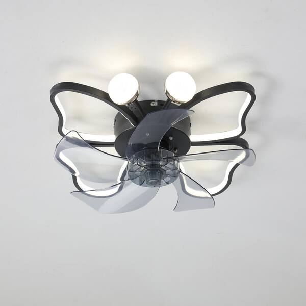 PUDO Butterfly Flush Mount 19.70 in. Black Indoor Lighting