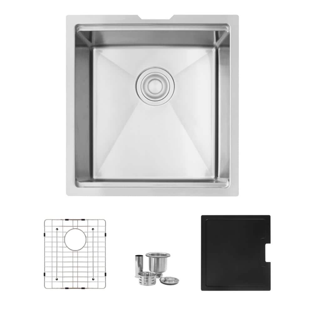 Undermount 18 inch Stainless Steel Single Bowl Workstation Kitchen Sink with Accessories price history on PriceWatchPro
