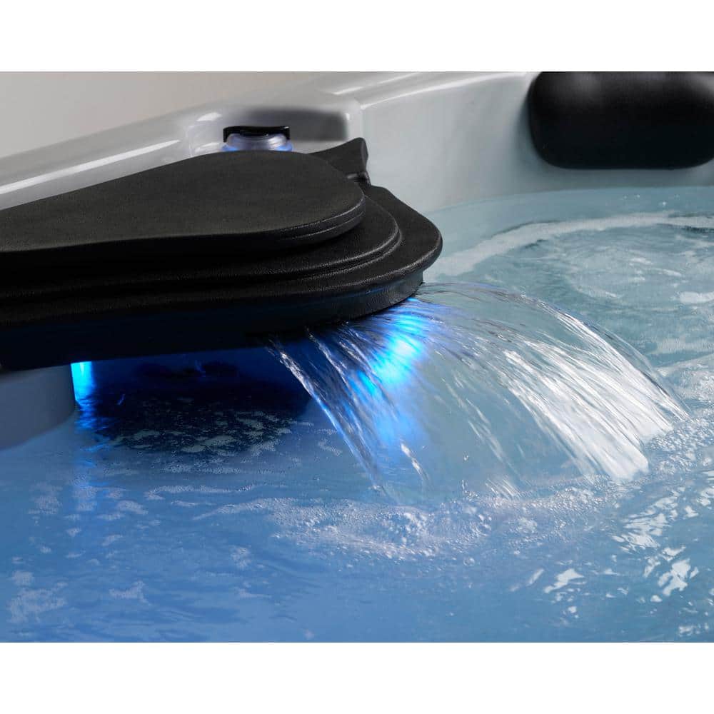 Narada Harmony 7-Person Square Gray and Silver Hot Tub