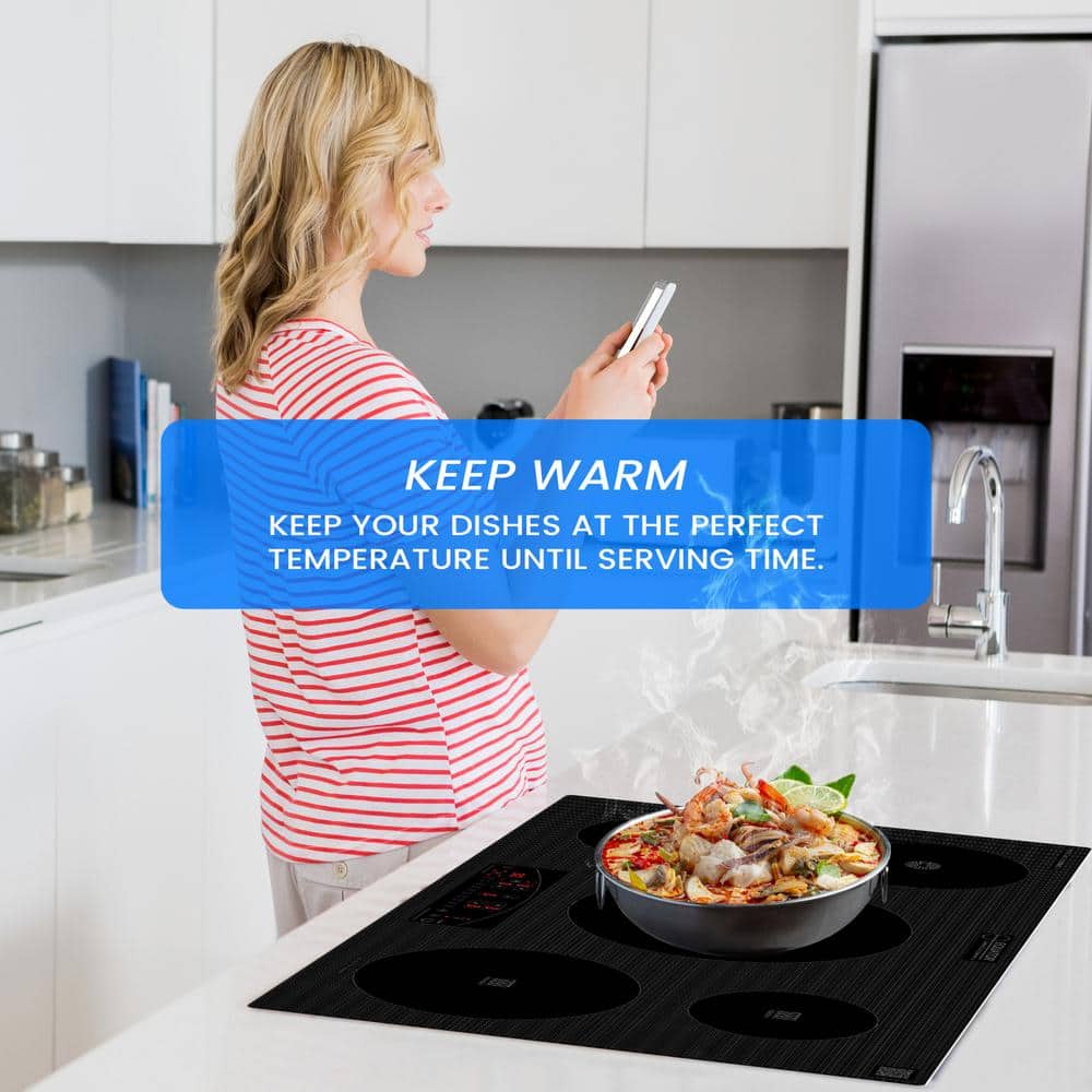 Equator Black Ceramic-Induction 36" 5 Burner Cooktop with Touch Control