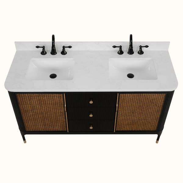Legion Furniture WH2960-S-EB-KD 60 in. Double Sink Vanity