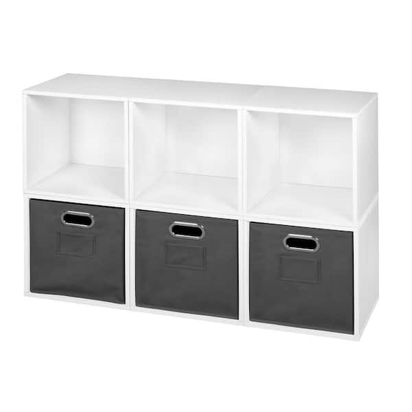 Regency 26 in. H x 39 in. W x 13 in. D White Wood 9-Cube Organizer