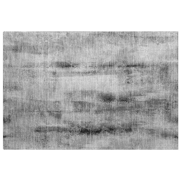 Dream Shag Premium Machine Washable Abstract ADS537 Gray 2 ft. x 3 ft. Accent Rug