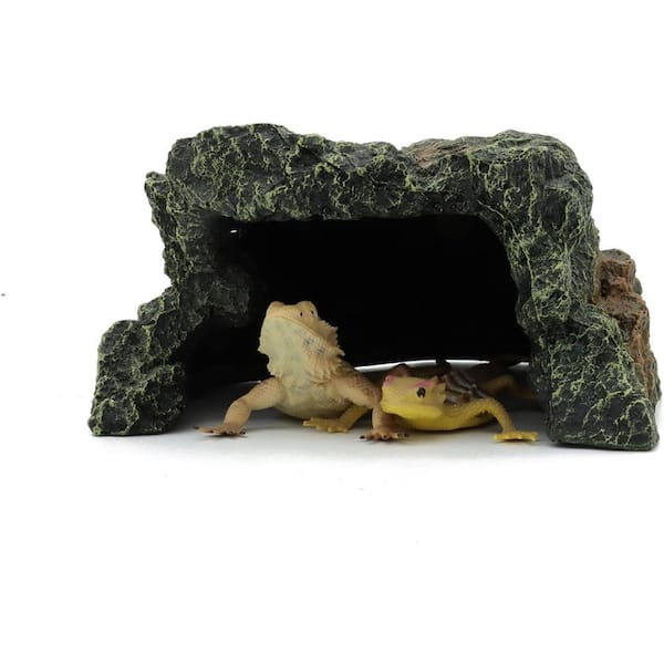 Afoxsos Rock Resin Hide Cave Habitat Decor for Lizards, Turtles