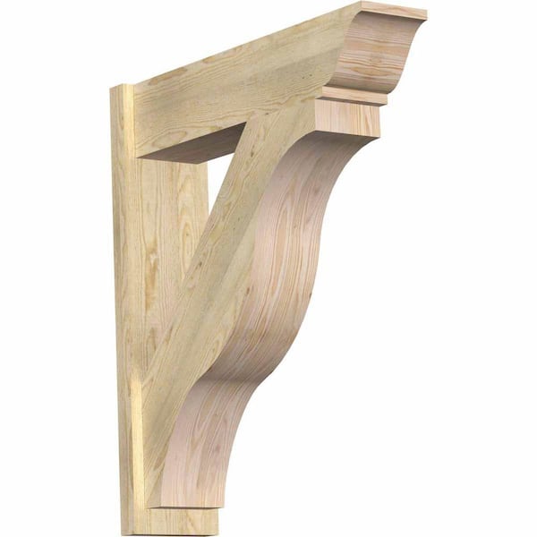 Ekena Millwork 8 in. x 36 in. x 32 in. Douglas Fir Fuston Traditional Rough Sawn Outlooker