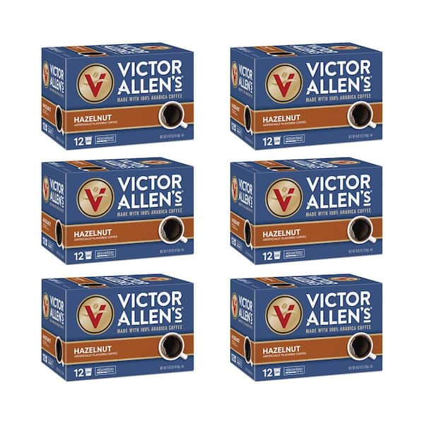 Unbranded Victor Allen's Coffee Hazelnut Flavored, Medium Roast, 72 Count, Single Serve Coffee Pods for Keurig K-Cup Brewers